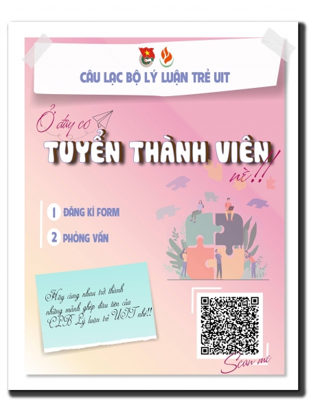 CLB Lý luận trẻ  UIT tuyển thành viên thế hệ 1.