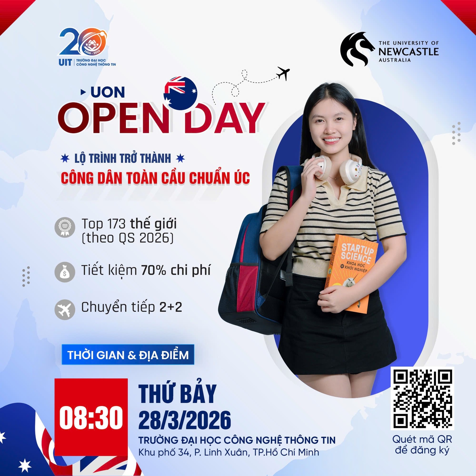 UIT x University of Newcastle Open Day 2026: Cơ hội nhận bằng đại học chuẩn Úc tại UIT