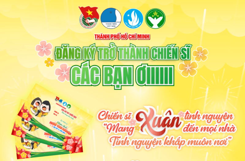 Đăng ký trở thành chiến sĩ Xuân Tình Nguyện lần thứ 18, năm 2026 của Hội Sinh viên Việt Nam TP. Hồ Chí Minh