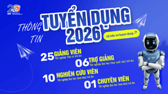[TCHC] 199/TB-ĐHCNTT - Thông báo tuyển dụng nhân sự đợt 1, năm 2026