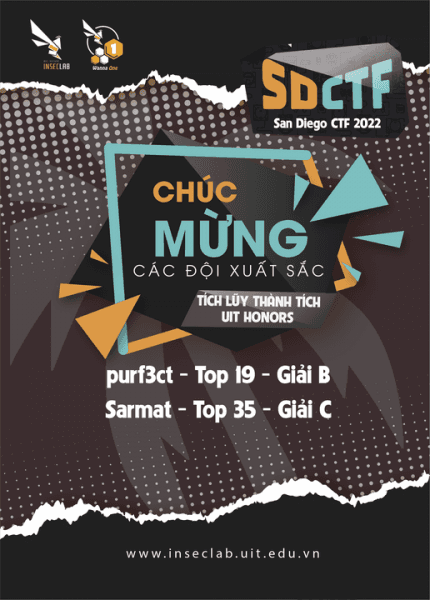 Chúc mừng 2 đội được công nhận tích điểm CTF trong giải thưởng UIT Honors Challenges 2022
