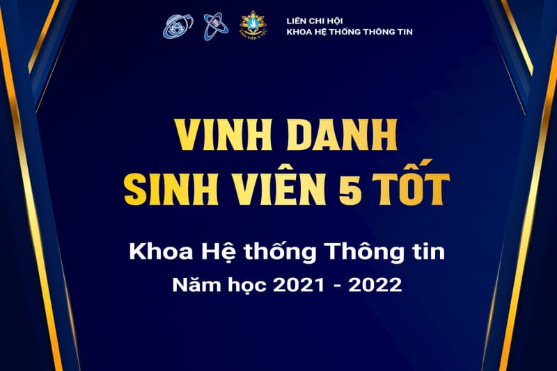 Công bố danh sách sinh viên 5 Tốt khoa Hệ thống Thông tin - Năm học 2021 - 2022