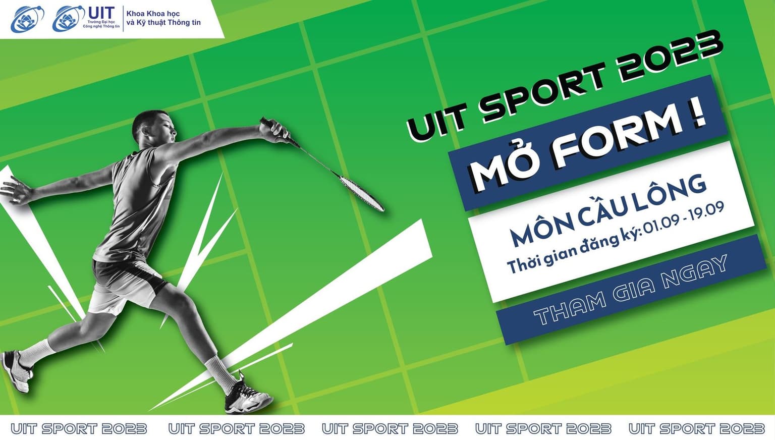 UIT Sport 2023 Cầu Lông - Mở form đăng ký tham gia