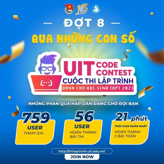 UIT CODE CONTEST ĐỢT 8 QUA NHỮNG CON SỐ