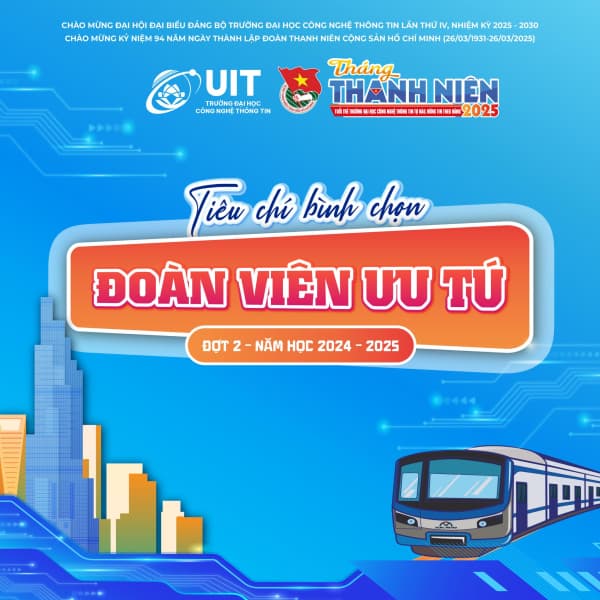 Thông báo bình chọn “Đoàn viên ưu tú” đợt 2, Năm học 2024-2025