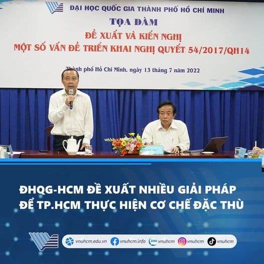 ĐHQG-HCM đề xuất nhiều giải pháp để TP. HCM thực hiện cơ chế đặc thù