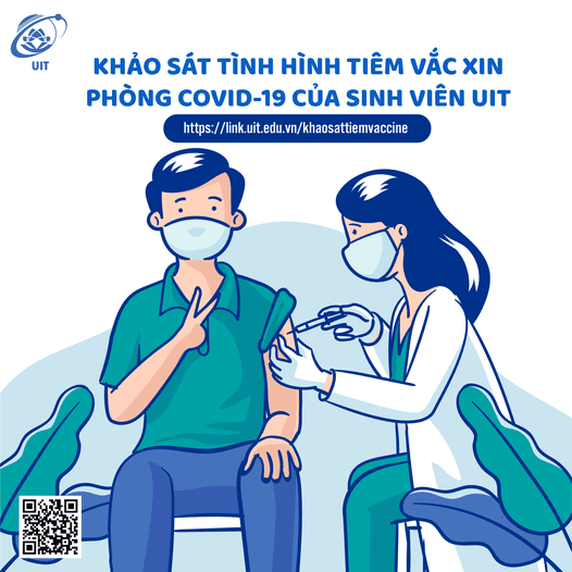 Khảo sát tình hình tiêm vắc xin phòng Covid-19 của sinh viên UIT