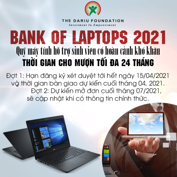 Quỹ máy tính hỗ trợ sinh viên có hoàn cảnh khó khăn