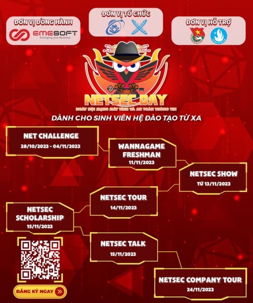 Sự kiện tại trường dành cho Hệ sinh viên từ xa NetSec Day 2023