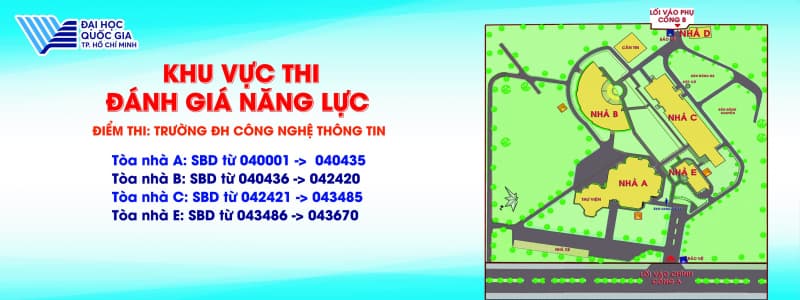 ĐÁNH GIÁ NĂNG LỰC: HƯỚNG DẪN CÁCH TÌM PHÒNG THI TẠI UIT