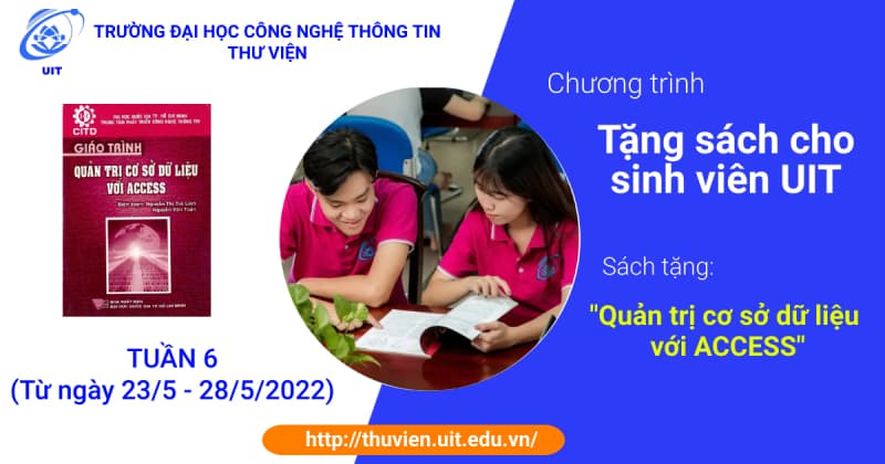 Chương trình tặng sách cho sinh viên UIT – Tuần 6 (23/5– 28/5)