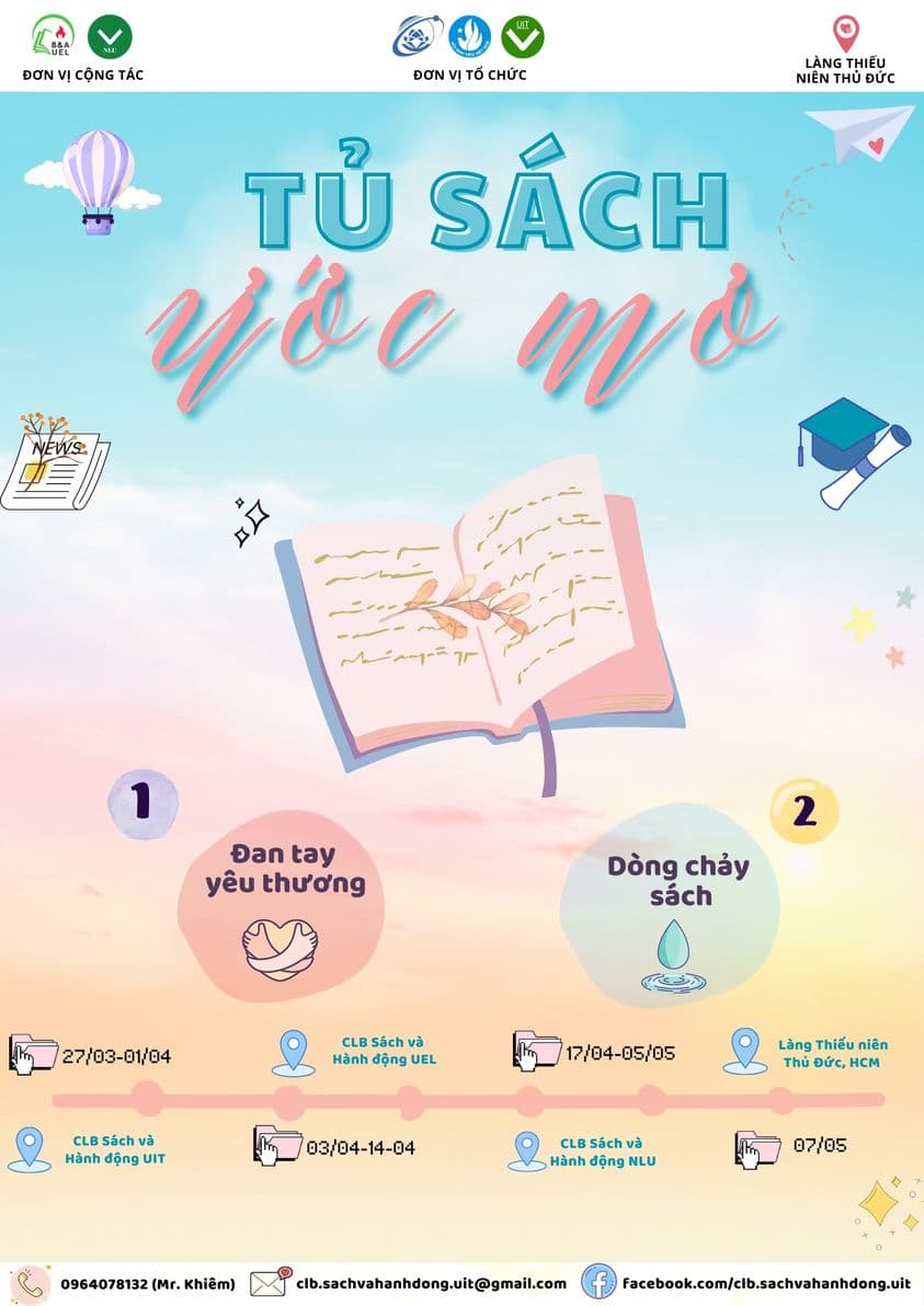 CLB Sách và Hành động UIT - Chương trình “Tủ sách ước mơ”