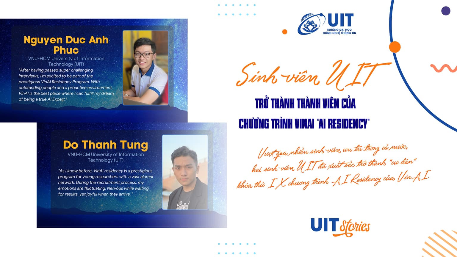 Sinh viên UIT trở thành thành viên của chương trình VinAI “AI Residency”
