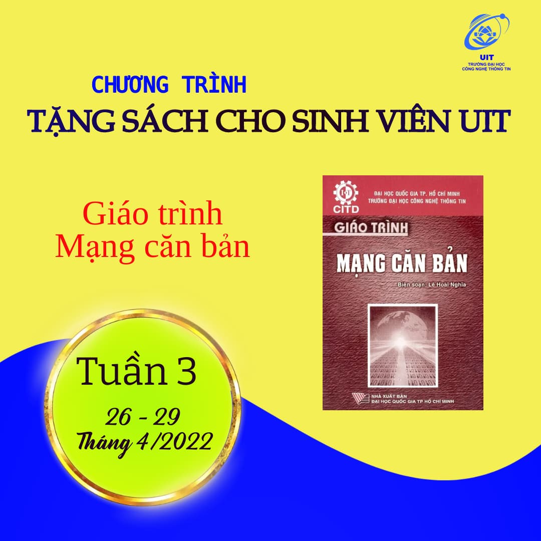  Chương trình tặng sách cho sinh viên UIT – Tuần 3 (26 – 29/4)