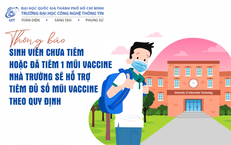 Thông báo đảm bảo tiêm đủ vắc-xin phòng Covid-19 khi học tập tại Trường