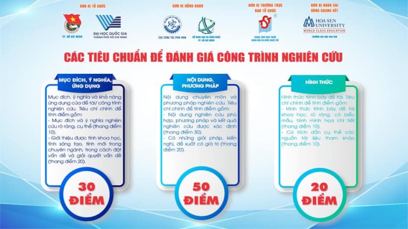 Một số tiêu chuẩn đánh giá công trình nghiên cứu theo thể lệ của giải thưởng Euréka