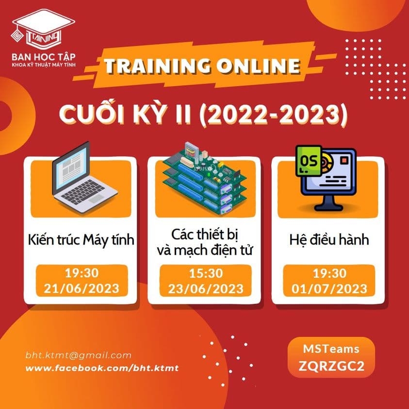 [Khoa Kỹ thuật Máy tính] Training online cuối kỳ II (2022 - 2023)