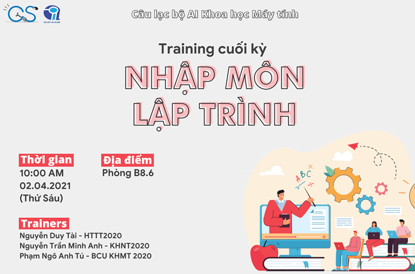 THÔNG BÁO TRAINING CUỐI KÌ MÔN NHẬP MÔN LẬP TRÌNH KHOA KHMT