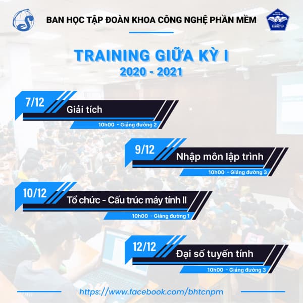 Chuỗi hoạt động training giữa kỳ khoa Công nghệ Phần mềm
