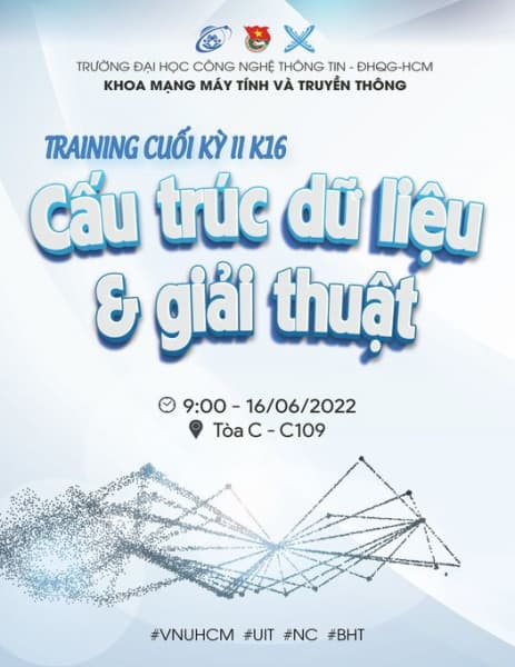 [Mạng Máy tính & Truyền thông] Buổi training Cấu trúc dữ liệu và giải thuật