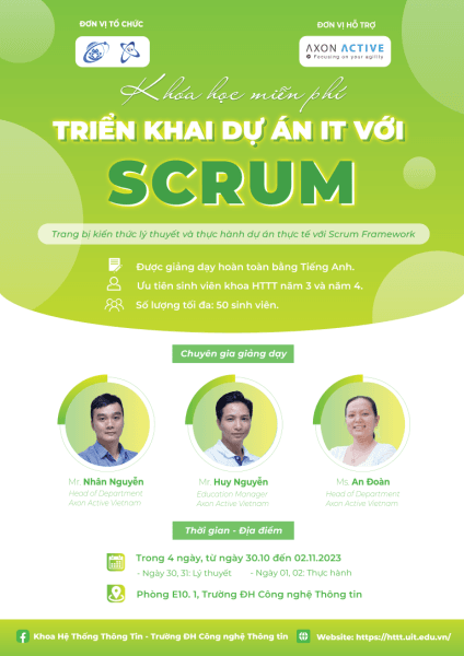 Khóa học Triển khai dự án IT với Scrum năm 2023