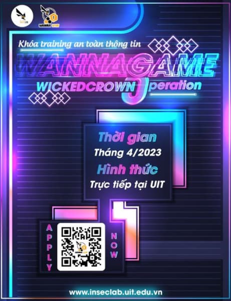 WickedCrown Operation – Chuỗi training An toàn thông tin và Tuyển thành viên CLB Wanna.W1n 