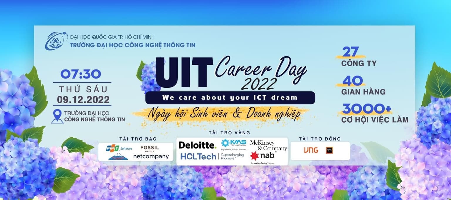 Sức nóng từ UIT Career Day 2022 - ngày hội Sinh viên & Doanh nghiệp hứa hẹn “bùng nổ” vào tháng 12