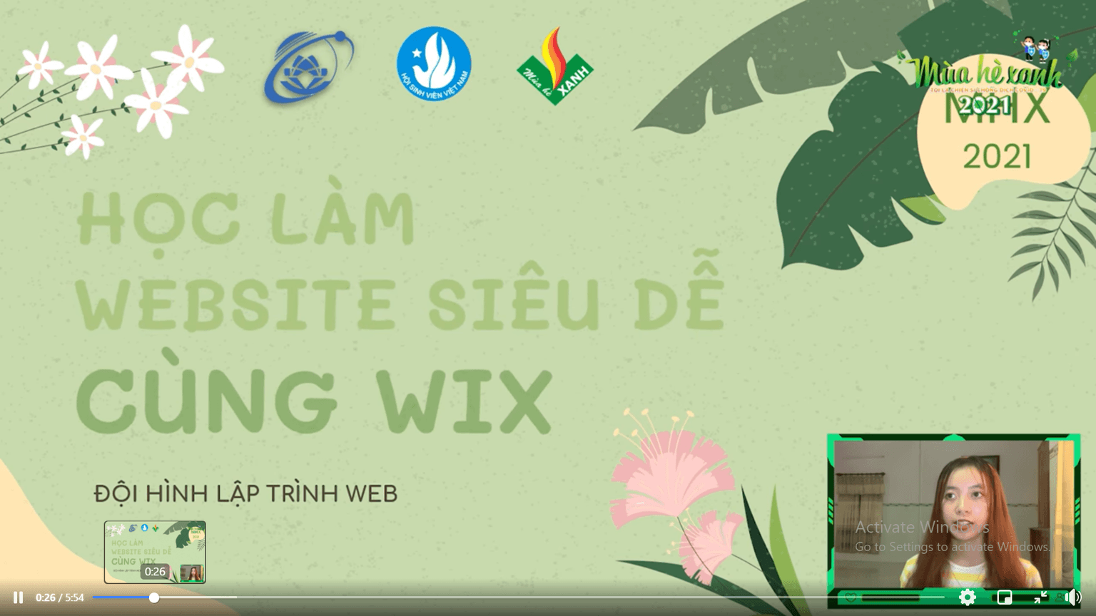 MÙA HÈ XANH 2021 - HỌC LÀM WEBSITE SIÊU DỄ CÙNG WIX
