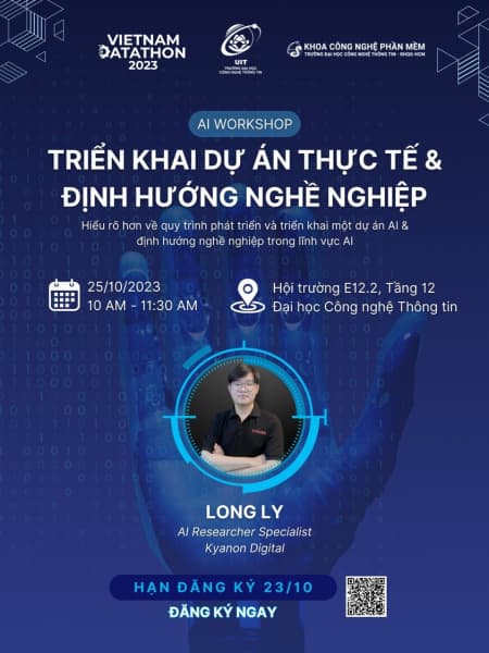 [ĐH Công nghệ Thông tin x VNDH] Mở đăng ký AI Workshop: Triển khai dự án thực tế và định hướng nghề nghiệp