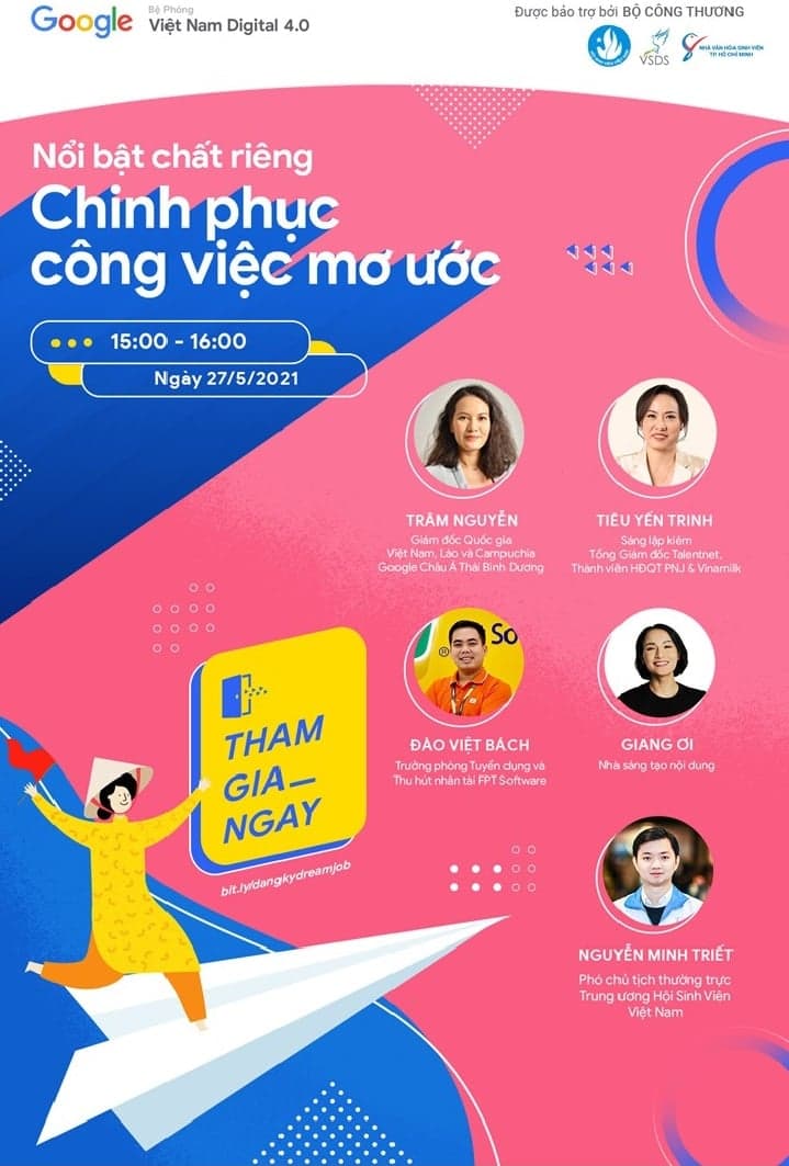 Nhận quà tham dự Workshop Nổi bật chất riêng, Chinh phục công việc mơ ước
