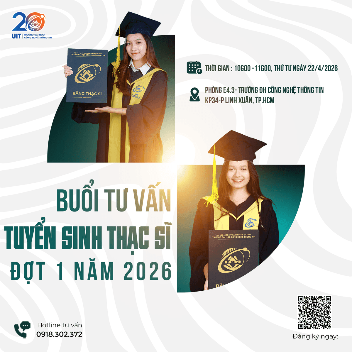 Buổi tư vấn tuyển sinh chương trình đào tạo trình độ Thạc sĩ Trường Đại học Công nghệ Thông tin đợt 1 năm 2026