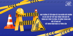 #UITNotice 🏫 THÔNG BÁO CẢI TẠO KHUÔN VIÊN VÀ SÂN THỂ THAO UIT