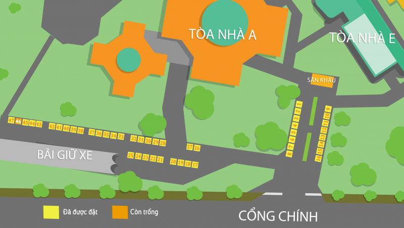 Sơ đồ bố trí gian hàng