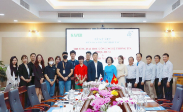Sinh viên trường Đại học Công nghệ Thông tin tham quan  Trung tâm Lập trình NAVER Vietnam