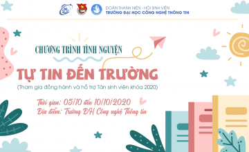 Chương trình Tự tin đến trường - Hỗ trợ nhập học cho Tân sinh viên khóa 2020