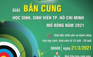 Giải bắn cung học sinh, sinh viên TP.HCM mở rộng năm 2021