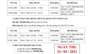 KHAI GIẢNG LỚP CHỨNG CHỈ ỨNG DỤNG CÔNG NGHỆ THÔNG TIN 