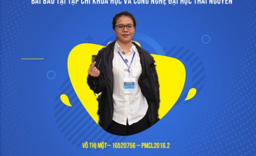 Chúc mừng sinh viên đã có bài báo khoa học đăng Tạp chí Khoa học và Công nghệ Đại học Thái Nguyên