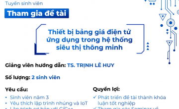 TUYỂN SINH VIÊN THAM GIA ĐỀ TÀI 