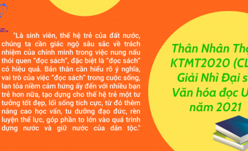 Thư viện trường Đại học Công nghệ Thông tin xin giới thiệu đến sinh viên những bài viết hay của cuộc thi “Đại sứ Văn hóa đọc UIT” năm 2021. 