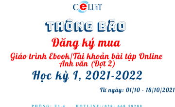 Đăng ký mua giáo trình Ebook và tài khoản bài tập Online (đợt 2)