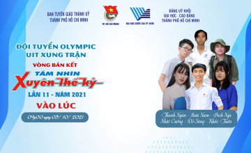  Đội tuyển UIT lọt vào vòng bán kết hội thi Olympic các môn khoa học Mác – Lênin, tư tưởng Hồ Chí Minh “Tầm nhìn xuyên thế kỷ” lần 11 – Năm 2021