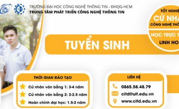 Trường Đại học Công nghệ Thông tin tuyển sinh cử nhân Công nghệ Thông tin toàn quốc, hình thức học trực tuyến