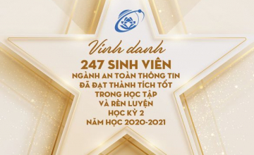 Vinh danh sinh viên đạt thành tích tốt trong học tập và rèn luyện học kỳ 2 năm học 2020 - 2021