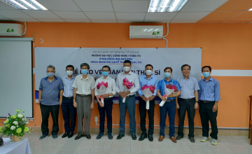 Một số hình ảnh buổi bảo vệ luận văn Thạc sĩ ngày 26/02/2022