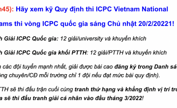 ICPC vòng thi quốc gia 2021