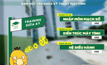 Thông báo lịch training giữa kỳ 2, năm học 2021 - 2022 - Ban học tập khoa Kỹ thuật Máy tính