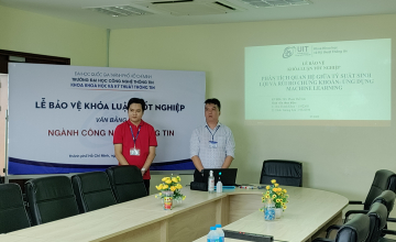 Một số hình ảnh buổi bảo vệ khóa luận tốt nghiệp ngày 4/5/2022