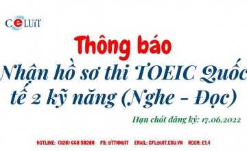 Đăng ký thi Toeic quốc tế dùng xét chuẩn Anh văn đầu ra tốt nghiệp - Xét miễn Anh văn trong chương trình học chính quy