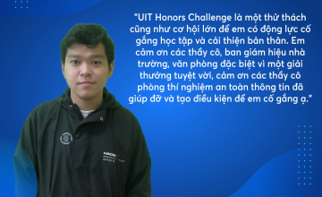 Vinh danh sinh viên - Nguyễn Phúc Chương ATTN2019 - Đạt giải thưởng C UIT Honors Challenge